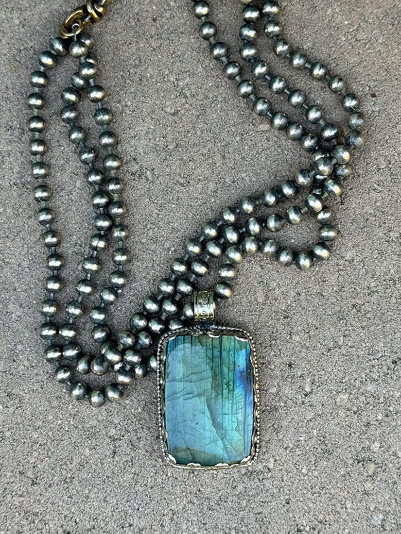 zowee jewelry sezana labradorite and silver pendant necklace