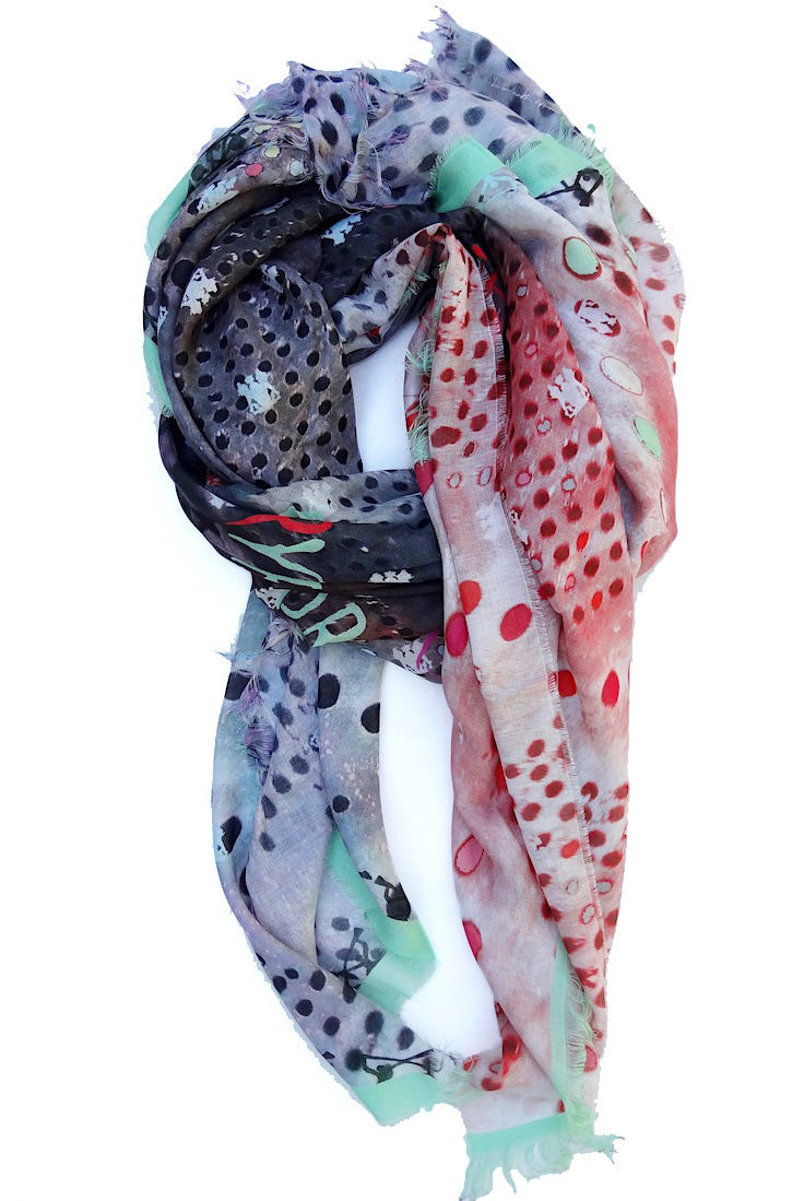Henry Christ graffiti scarf 2 colors