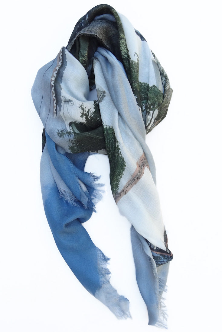 henry christ villa scarf blue