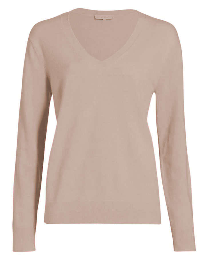 Alashan WEST PALM V Neck Cotton Cashmere Sweater