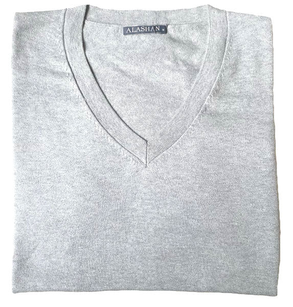 Alashan WEST PALM V Neck Cotton Cashmere Sweater