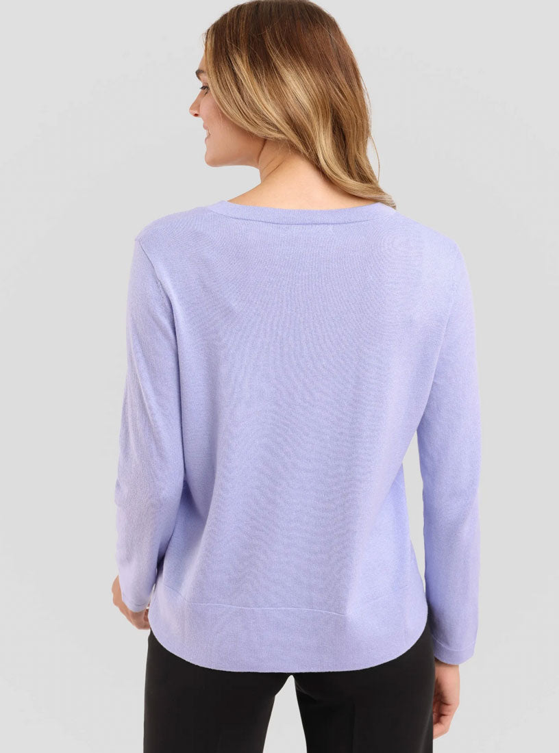 Alashan WEST PALM V Neck Cotton Cashmere Sweater
