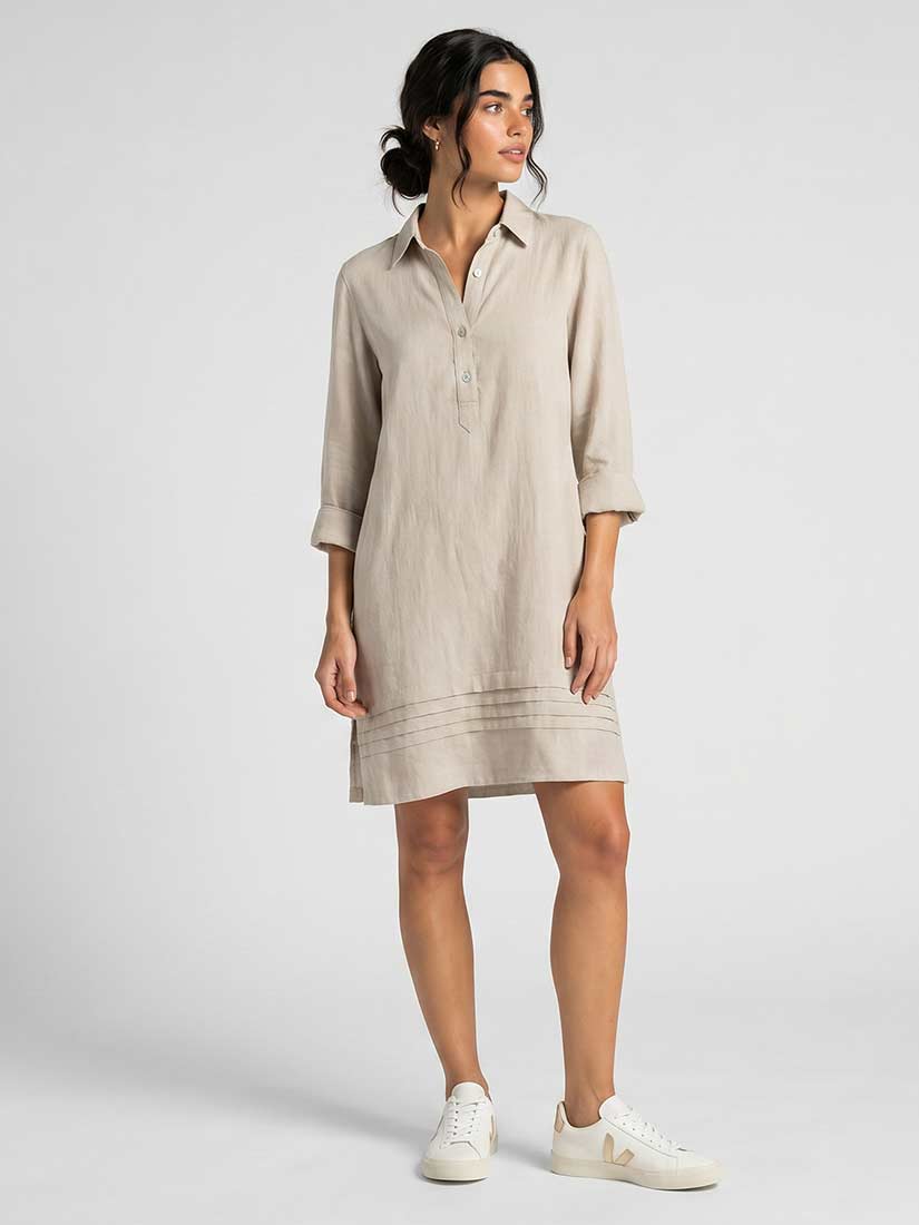 ATHENA Linen Short Shirt Dress
