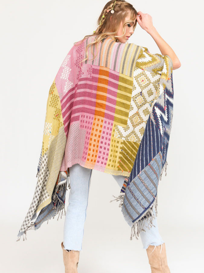 Aratta SNOW WHITE Reversible Poncho