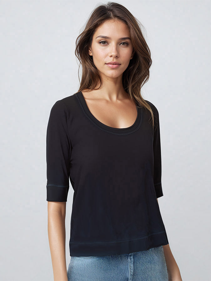 beate heymann evergreen 1/2 sleeve tee black