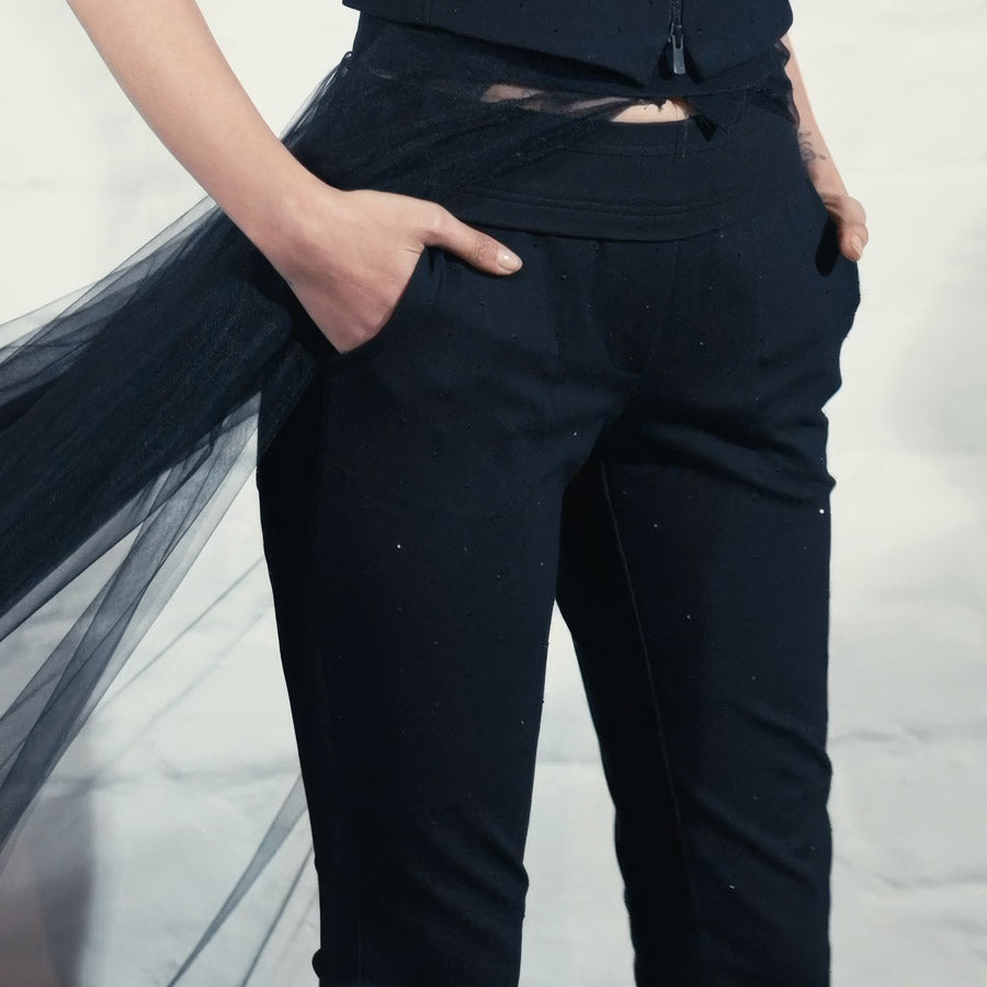 jeweled ankle length kota jogger by beate heymann