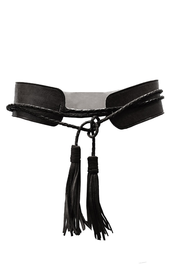 Miss June Arlow leather wrap belt