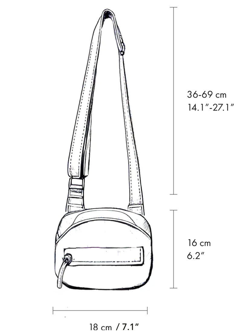 BONNIE Mini Chocolate Geo Crossbody Bag