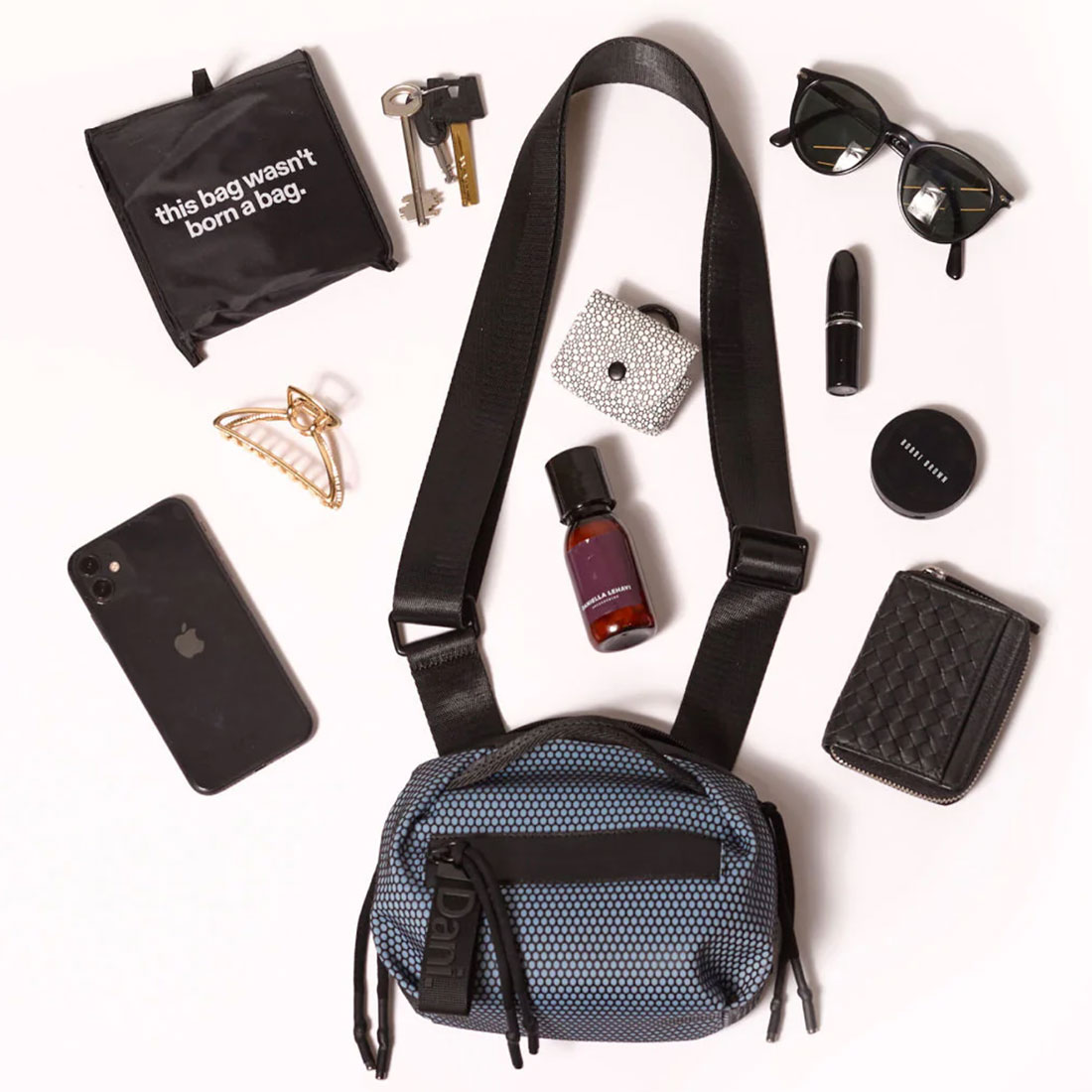 BONNIE Mini Chocolate Geo Crossbody Bag