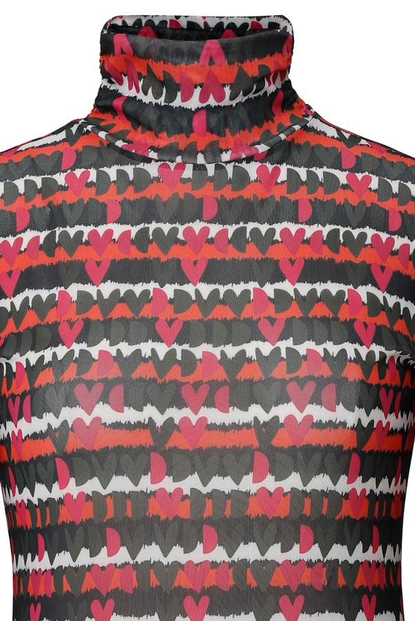 emily lovelock miri mesh tee pink hearts print flat