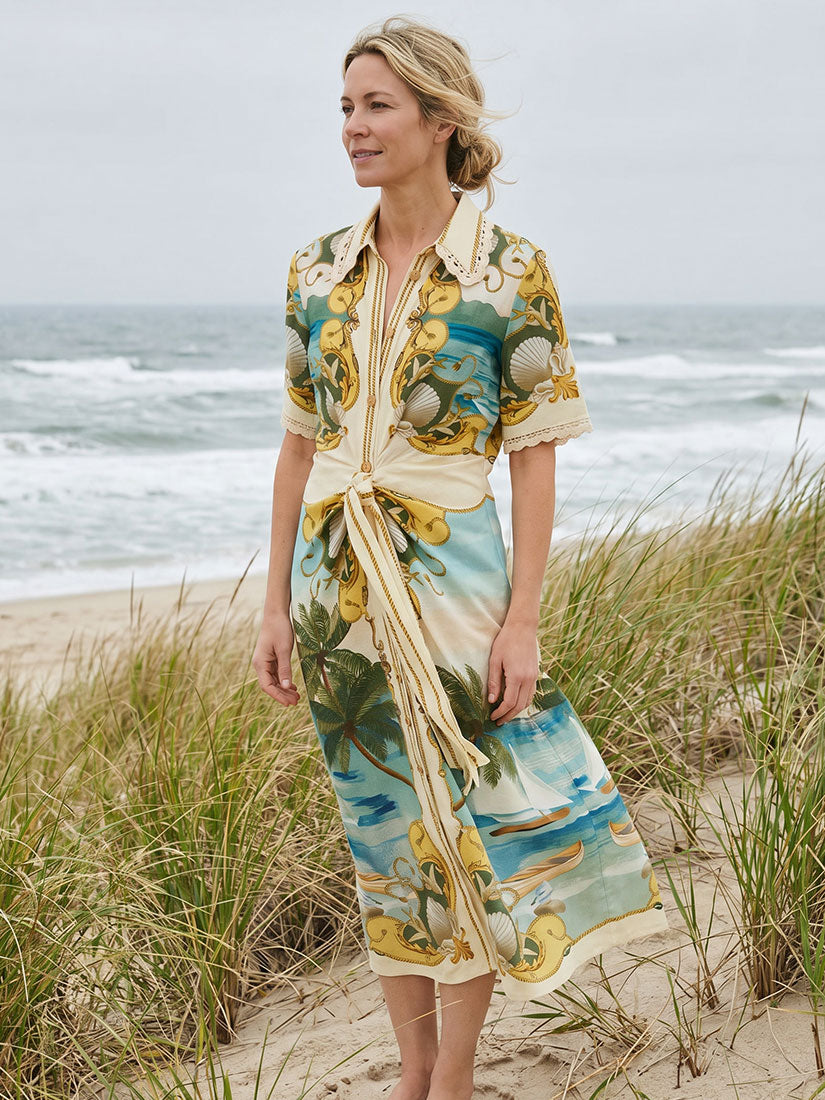 royal sea midi dress from farm rio lifestyle
