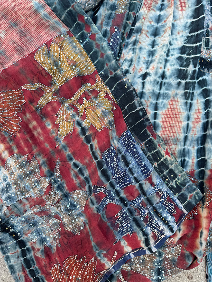 bebop silk tie dye kimono get dressed collective
