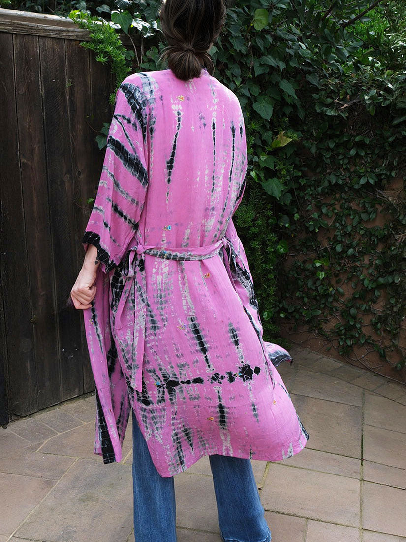 ENCORE Vintage Silk Tie Dye Kimono