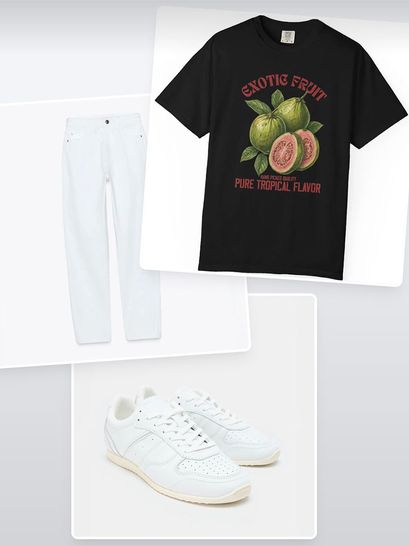 exotic fruit graphic tee with botaical guava from Get Dressed Collective fit inspo