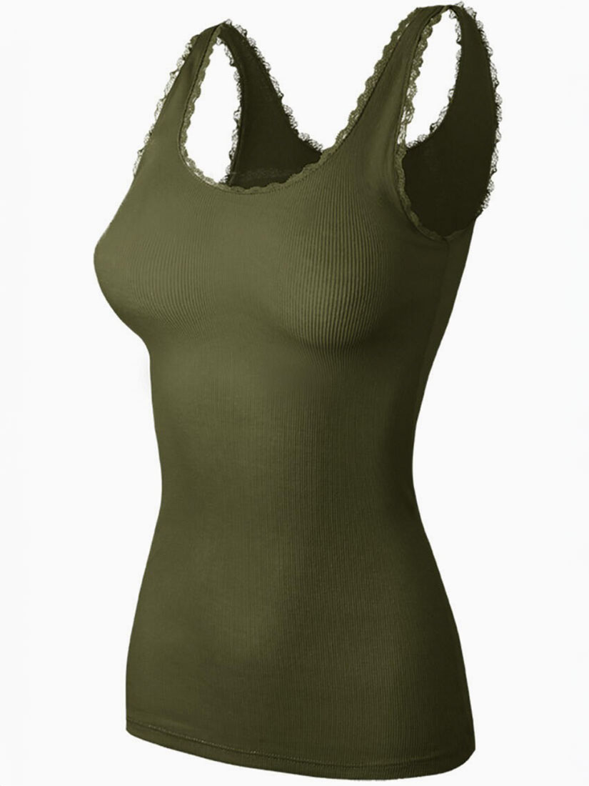 LANEY Lace Trim Tank Top
