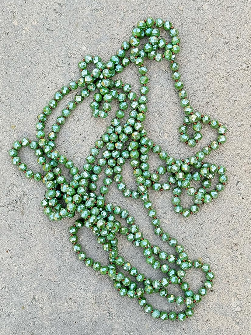 liquid crystals long layering necklace eau de nil get dressed collective