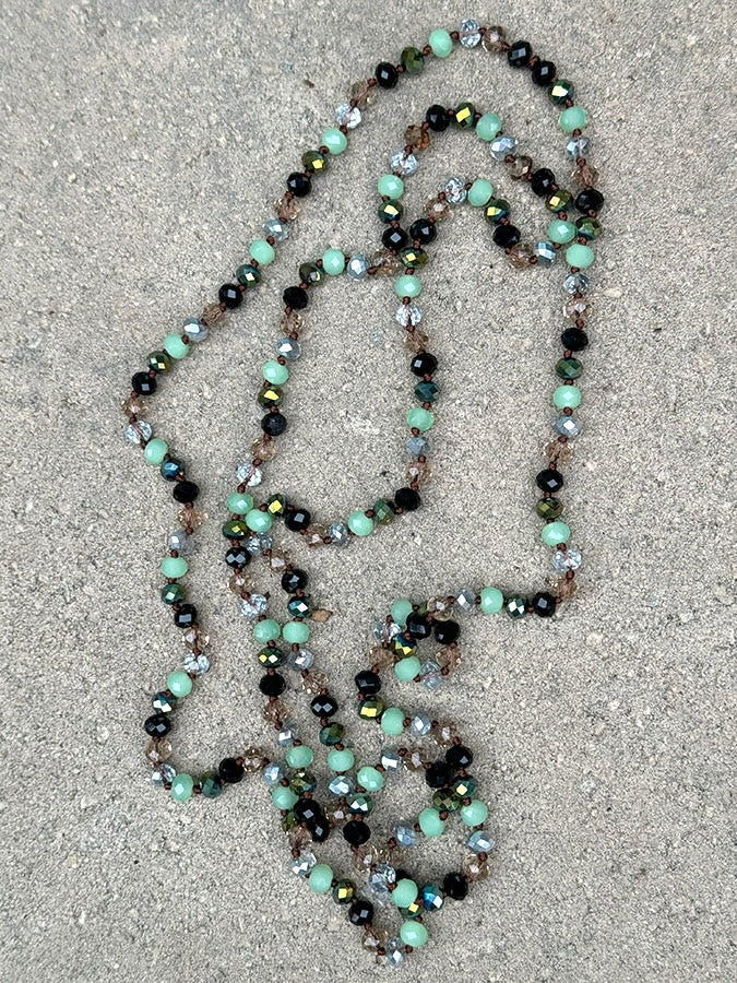 liquid crystals long layering necklace in nocturne get dressed collective