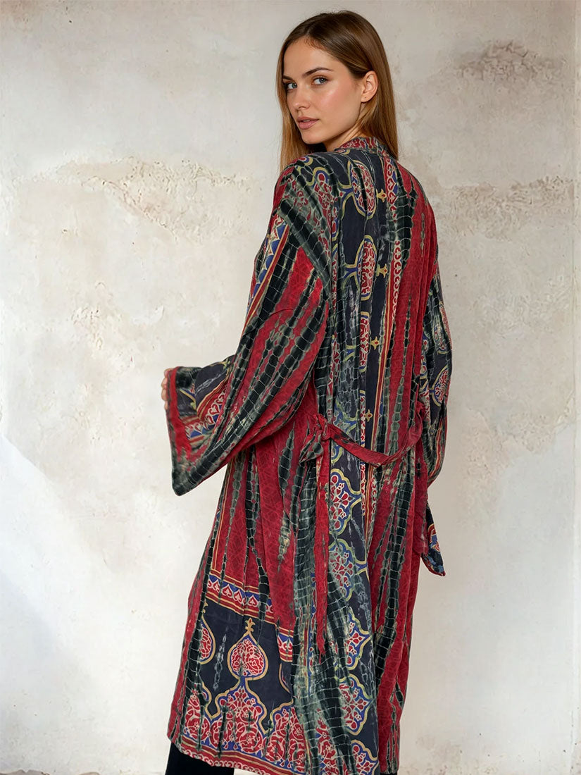 MAHARAJA Vintage Silk Kimono Set