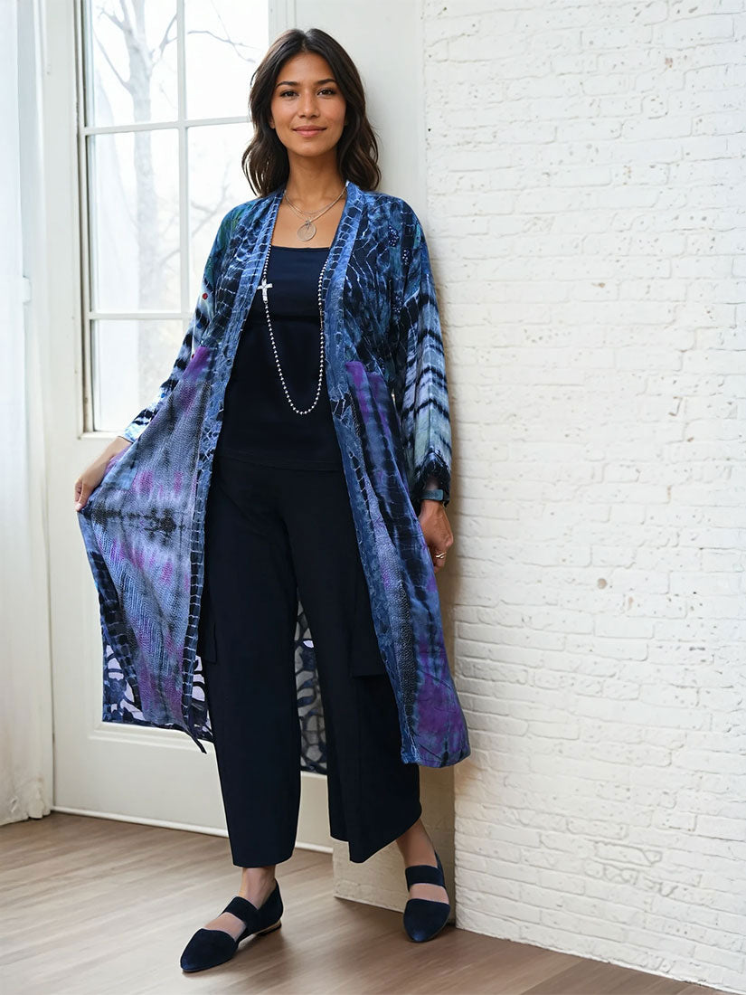 MELODY Upcycled Vintage Silk Kimono