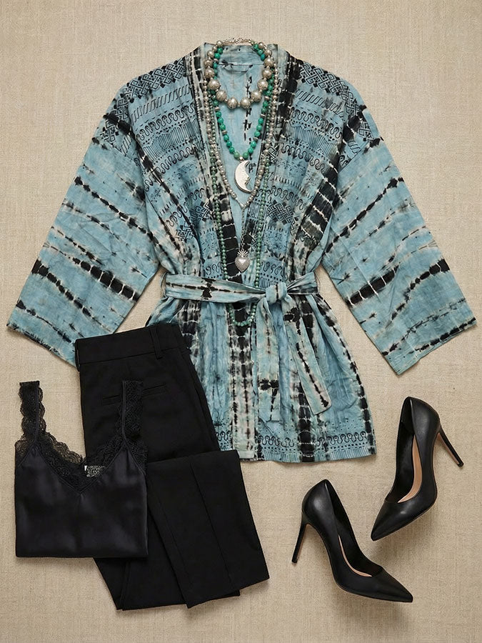 MIRAMAR Vintage Silk Kimono