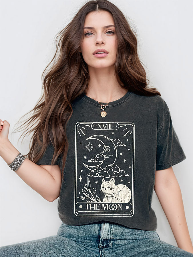 moon tarot tee in pepper grey