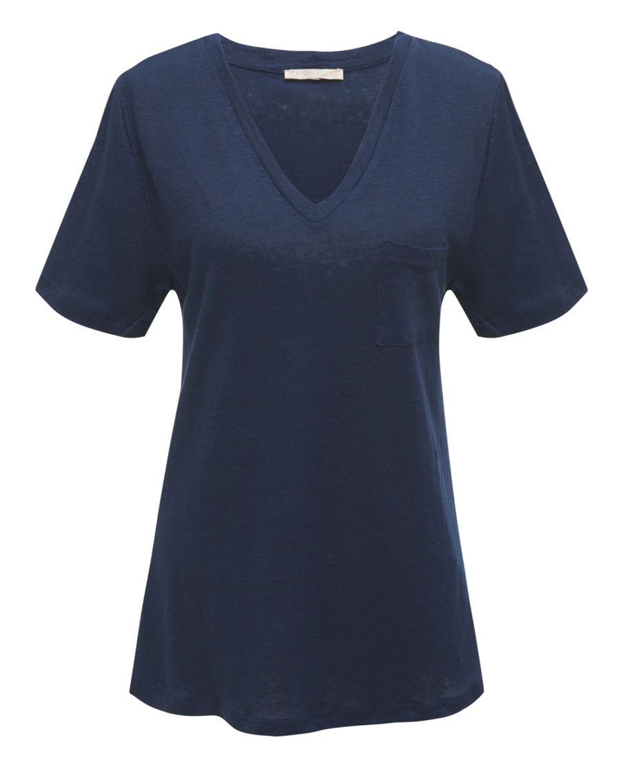 Gold Hawk LINEN V Neck Tee