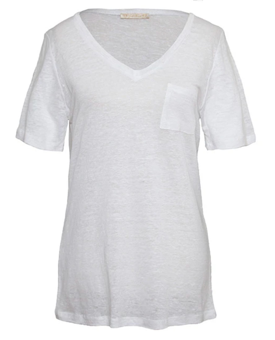 Gold Hawk LINEN V Neck Tee