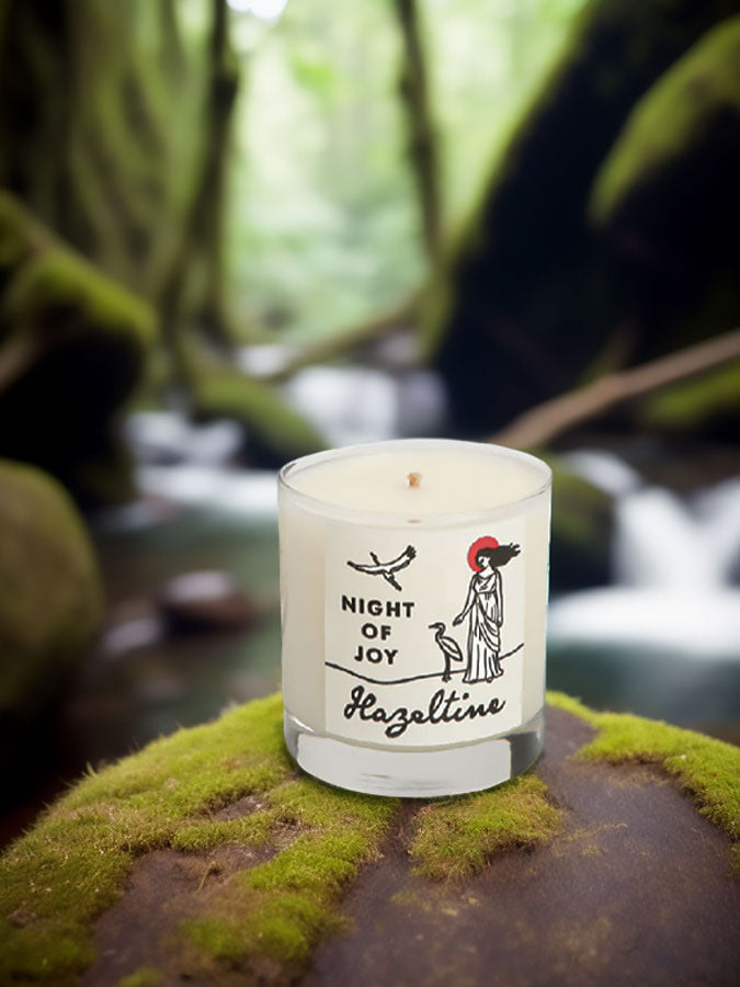 hazeltine hand poured scented candle night of joy