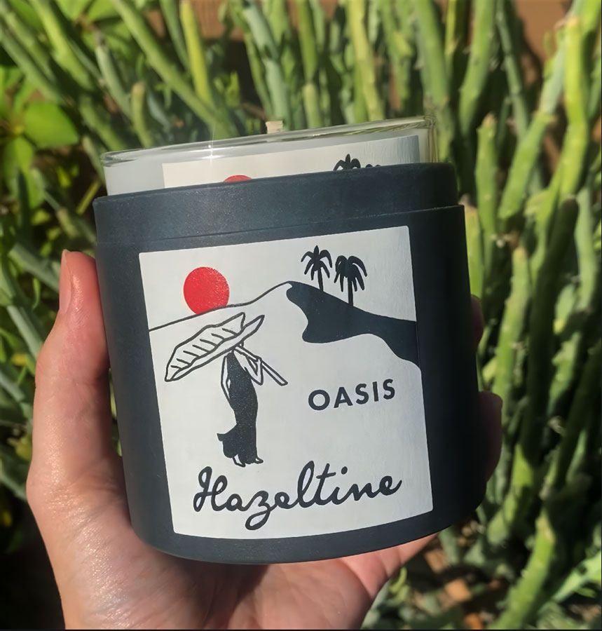 oasis scented candle from hazeltine scent company