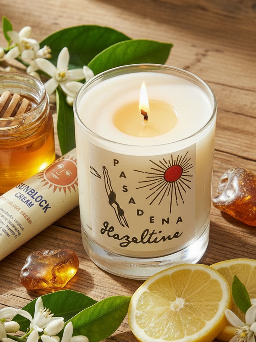 hazeltine hand poured candles pasadena scent