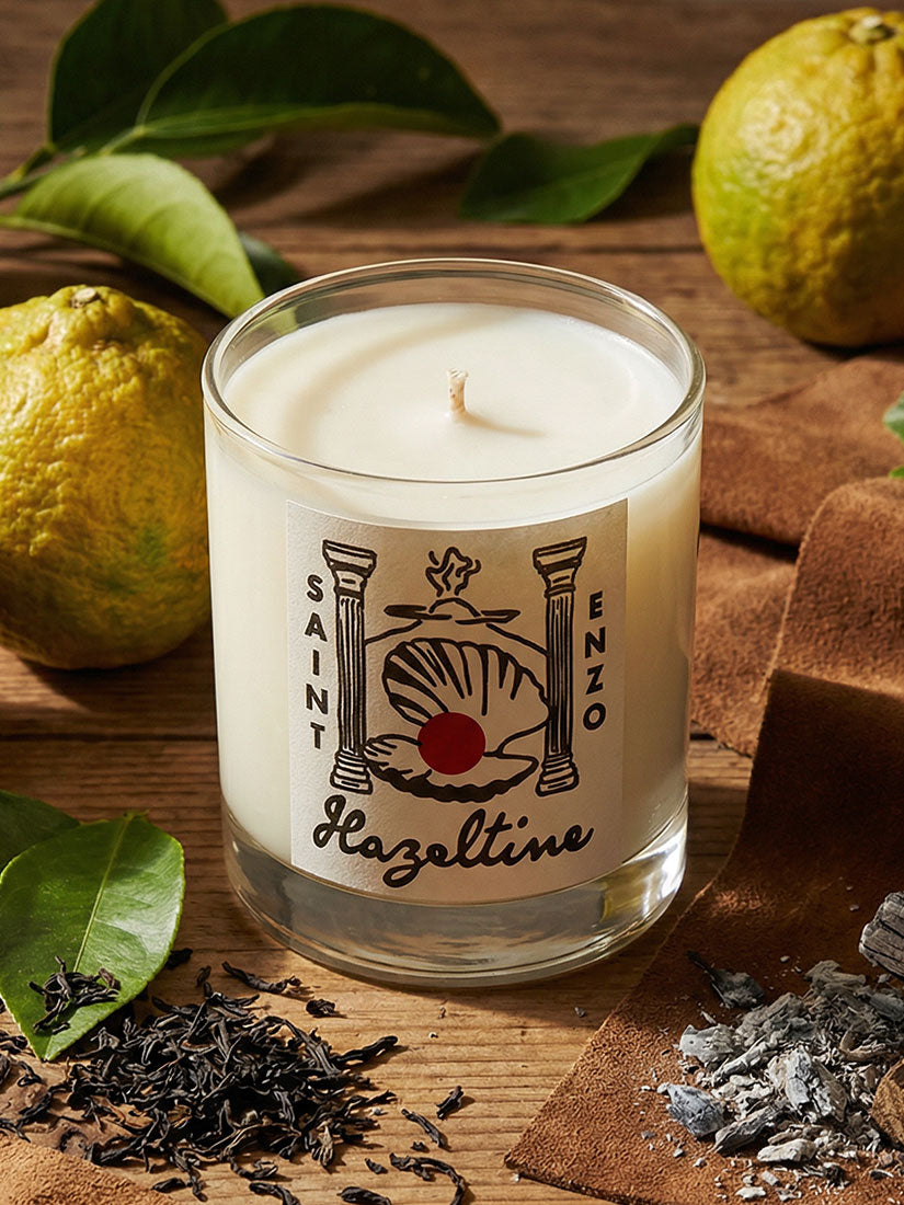 Saint Enzo scented candle from Hazeltine scent CO