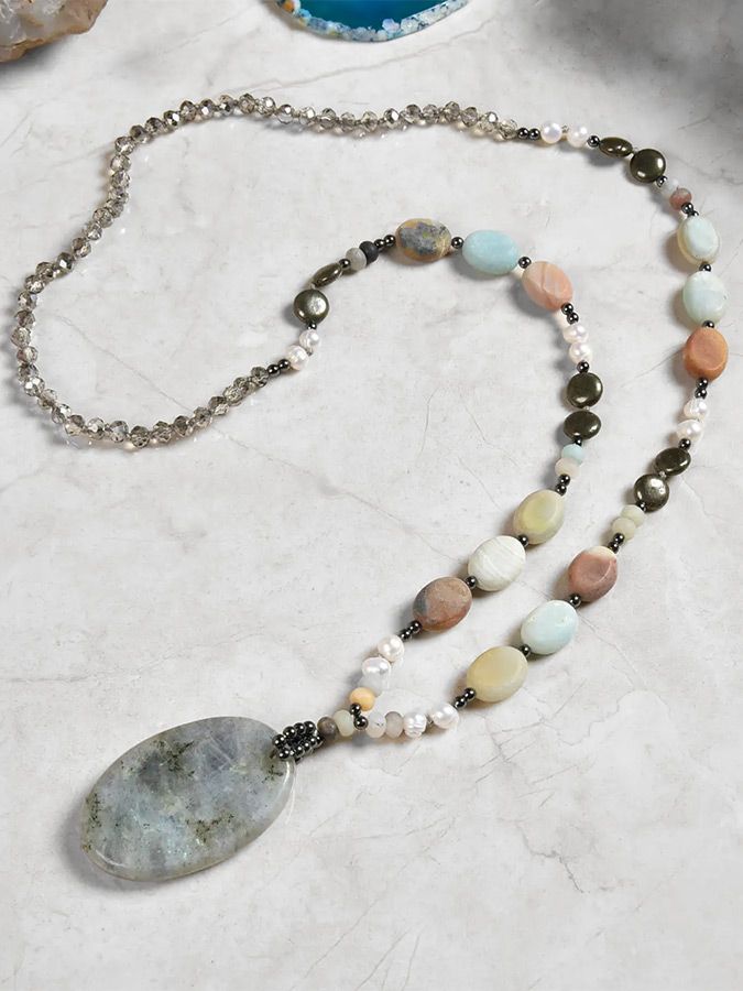aurora labradorite pendant necklace