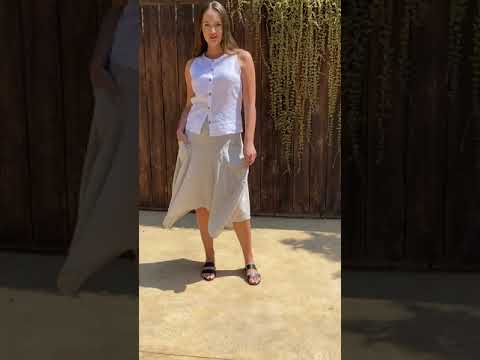 Inizio MAGIC 2 Pocket Linen Skirt BLACK