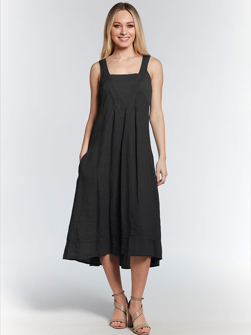 Inizio deca x midi dress black