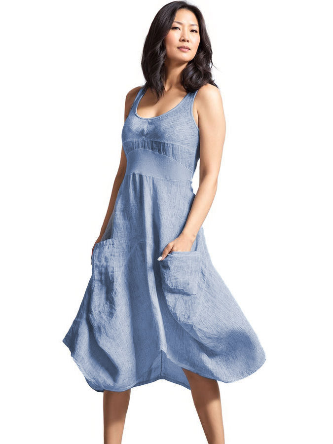 inizio magic dress in sandwashed sky spring 25