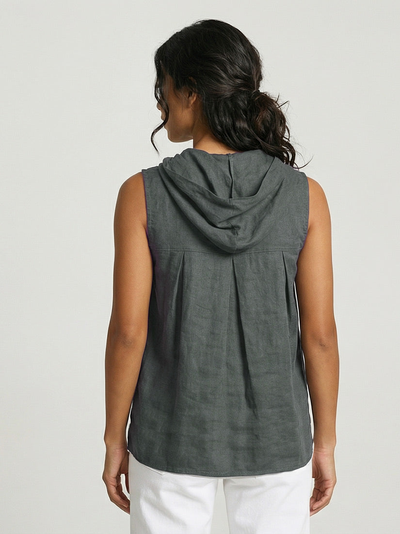 SONNET Linen Sleeveless Top
