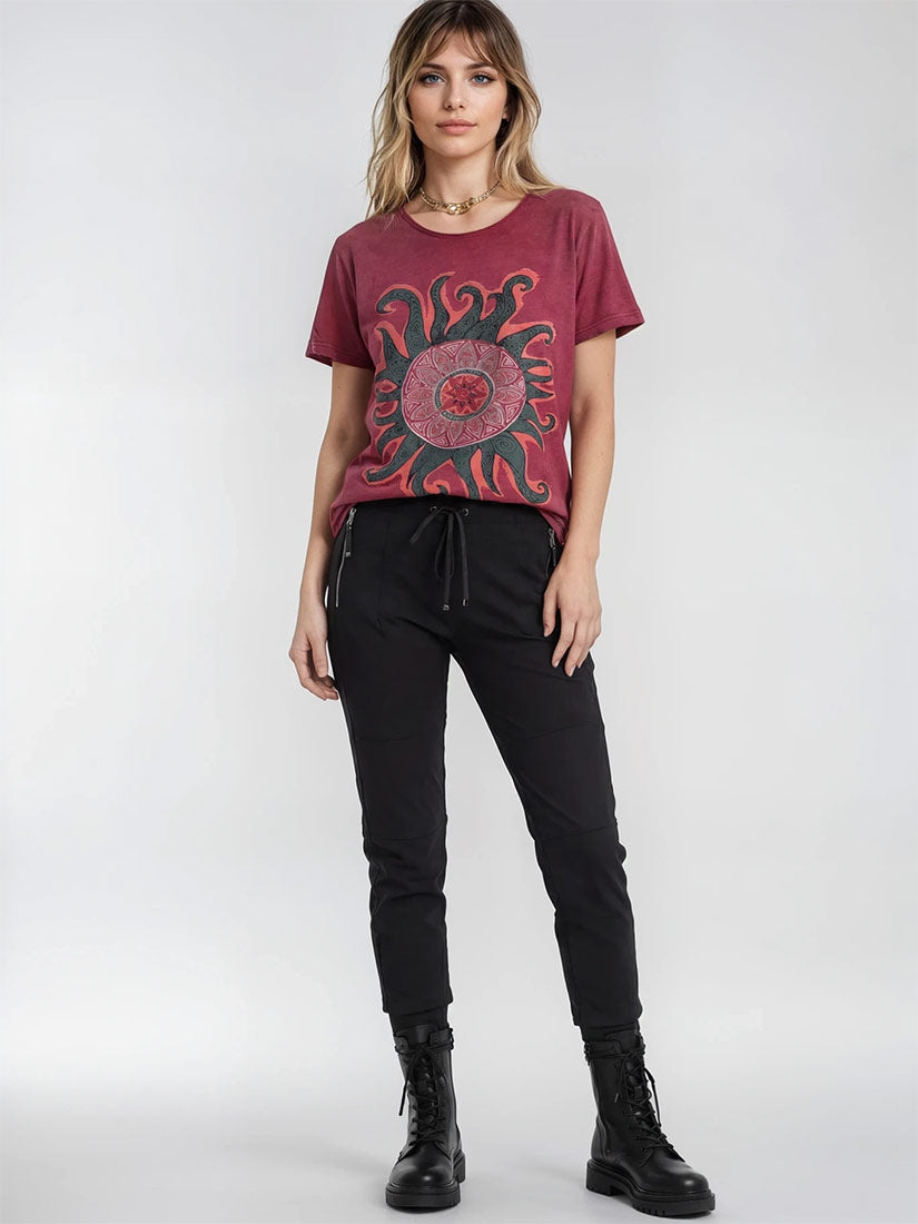 solar burst moon dance tattered tee jaded gypsy