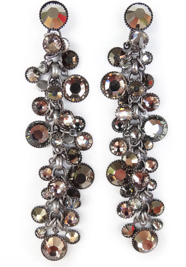 konplott waterfalls long earring champagne