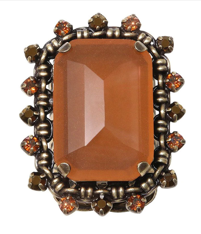 aztec cocktail ring amber by konplott jewelry