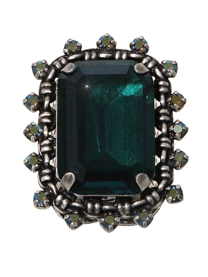 aztec cocktail ring emerald by konplott jewelry