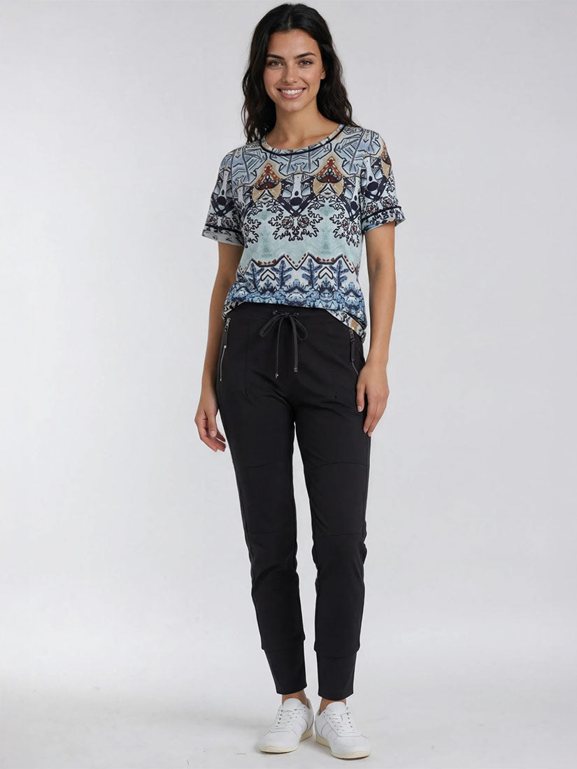 lady fairt art imola sweater tee goddess of water print on black hair model