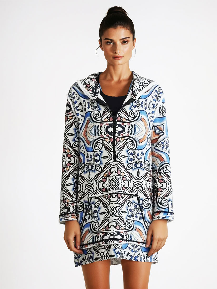 hoodie dress tunic goddess of air print lady faith art