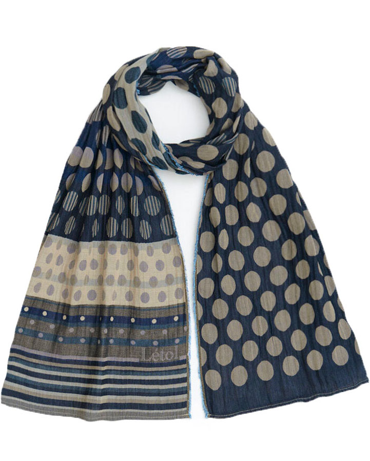 letol Eunice jacquard scarf in pink multi