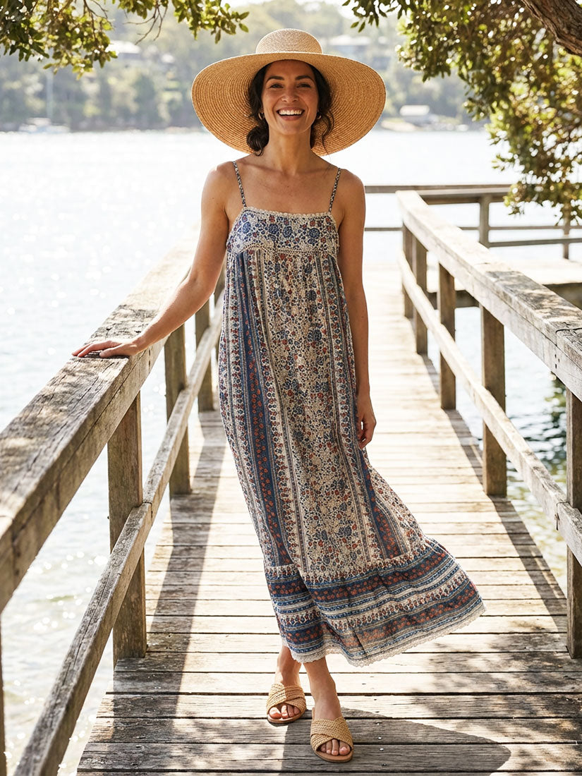 lifestyle cass maxi sundress blue M.A.B.E