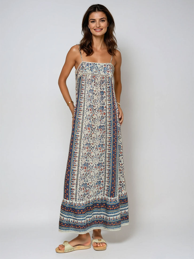 cass maxi sundress blue M.A.B.E
