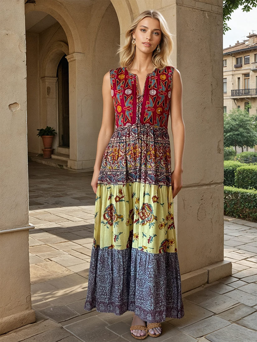maison hotel eugenie maxi dress mullumbimby print 2025
