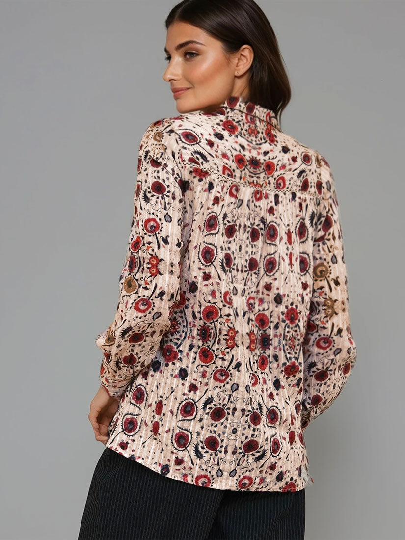 AMRIT Blouse Coquelicot Coquillage Print