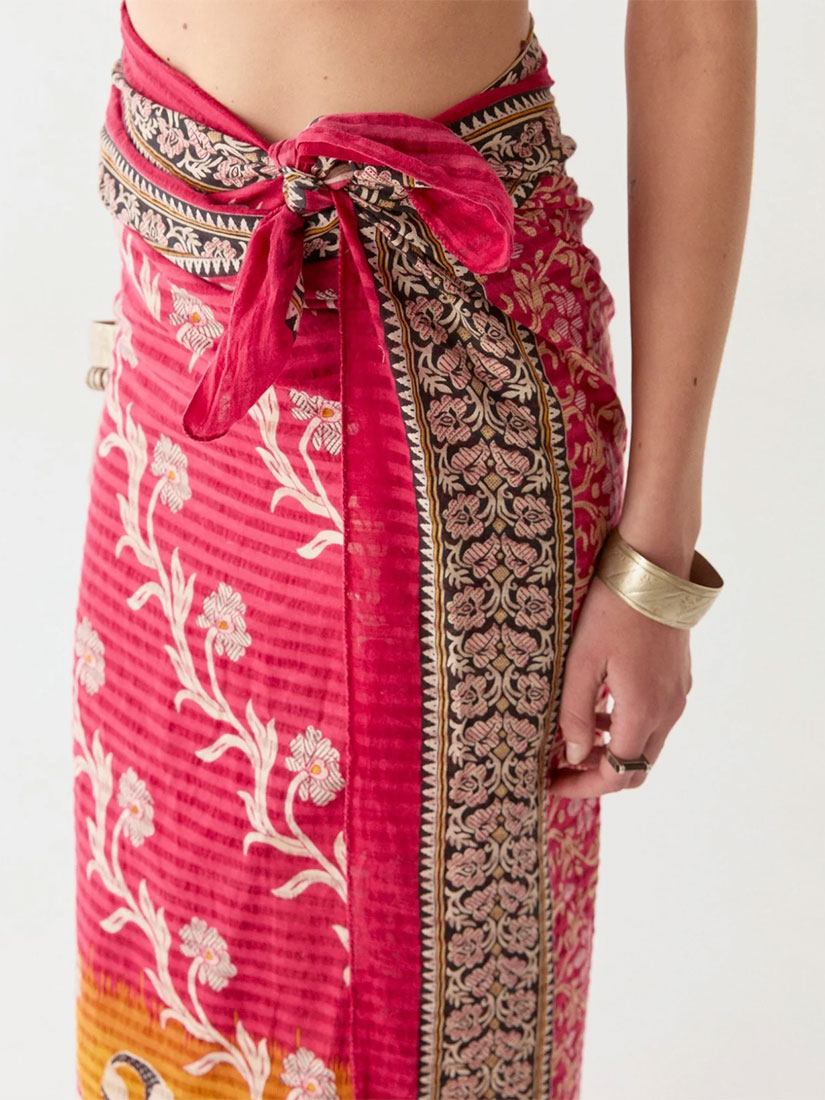 byron red stuart pareo scarf from maison hotel