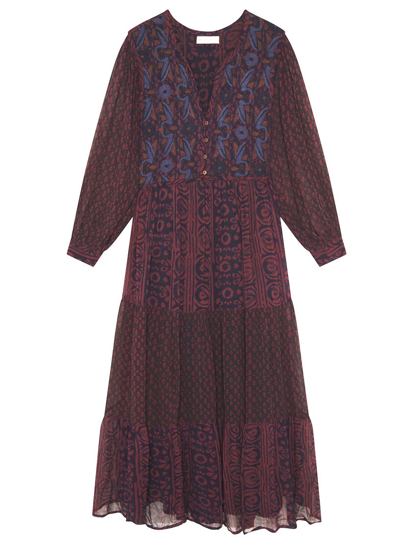 EMILIA Muddy Waters Embroidered Maxi Dress