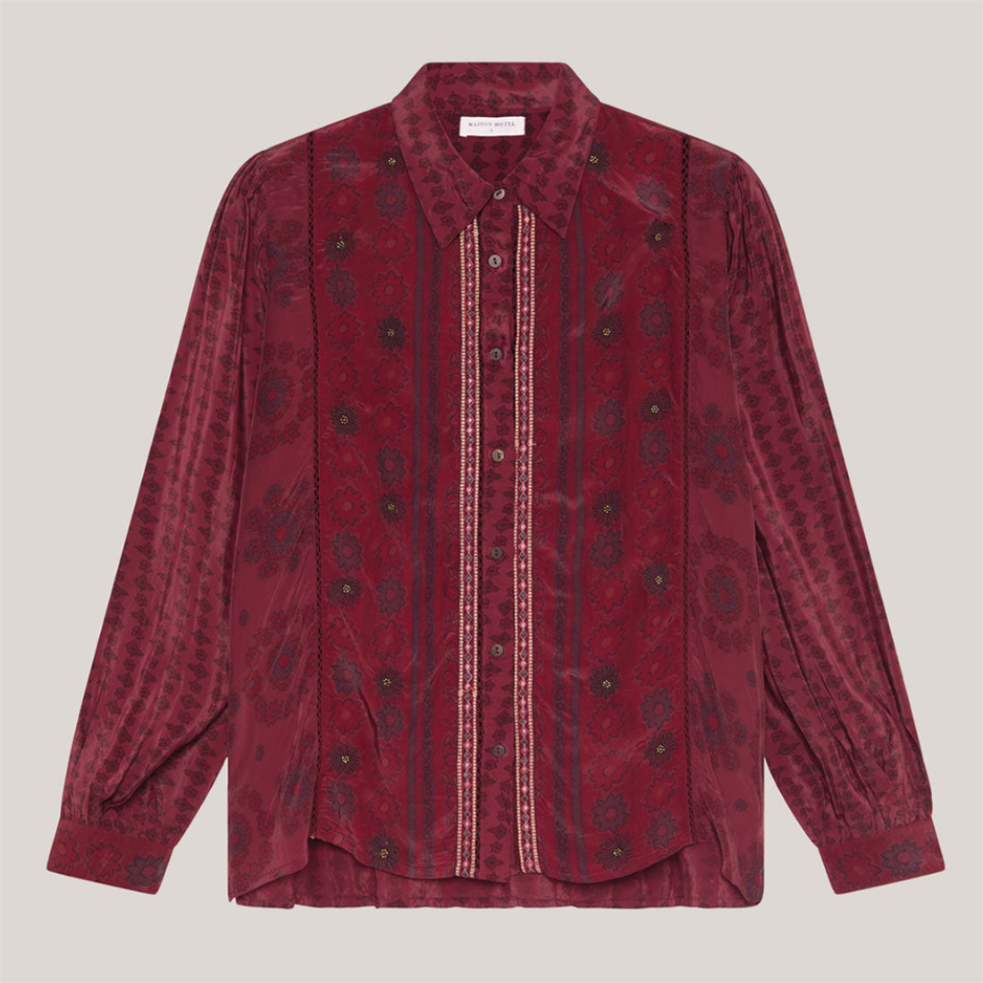 EMILIE Blouse Chateau Bordeaux Print